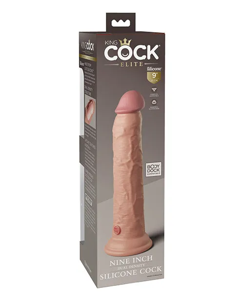 Dildos King Cock King Cock Elite Dual Density Silicone Dildo 9in Vanilla