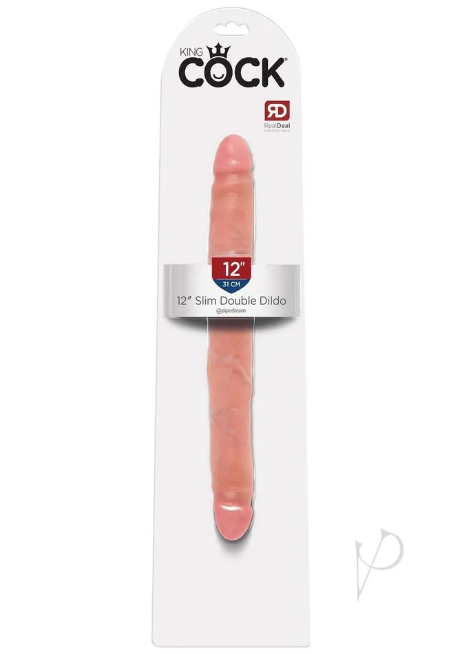 Dildos King Cock King Cock Slim Double Dildo 12in Vanilla