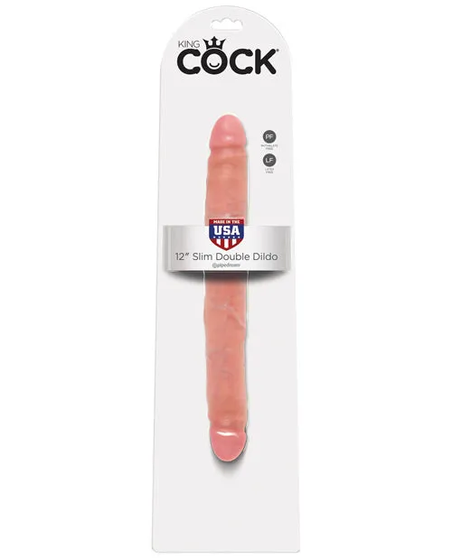 Dildos King Cock King Cock Slim Double Dildo 12in Vanilla