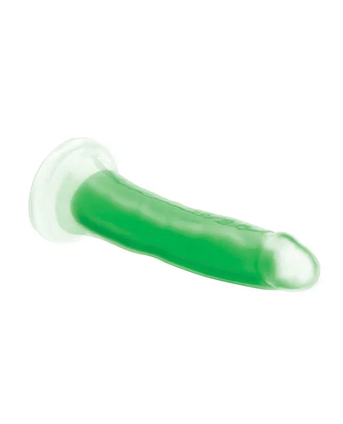 Dildos Lollicock Lollicock Glow in the Dark Silicone Dildo 7in Green