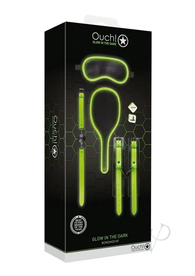 Dildos Ouch Ouch Bondage Kit 1 Glow in the Dark Green