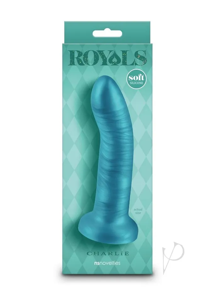 Dildos Royals Charlie Silicone Dildo 6in Teal Royals