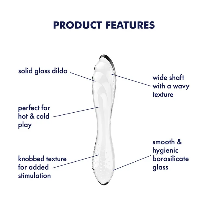 Dildos Satisfyer Satisfyer Dazzling Crystal Glass Double Ended Dildo