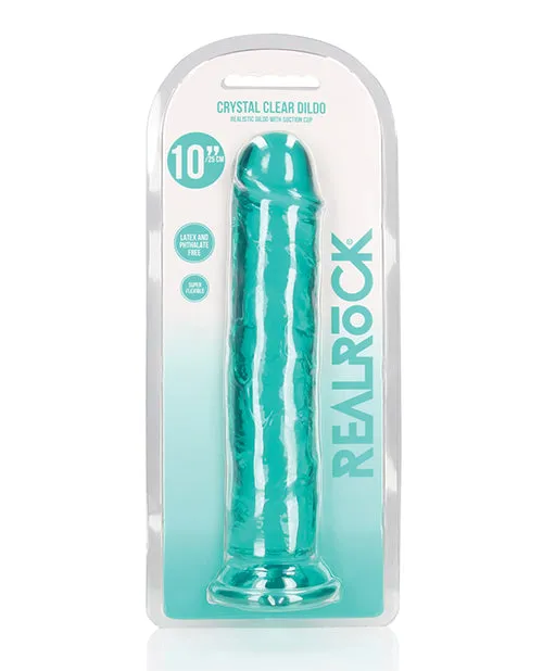 Dildos Shots RealRock Realistic Crystal Clear 10 Straight Dildo Turquoise Realrock Dildos Shots RealRock Realistic Crystal Clear 10 Straight Dildo Turquoise Realrock