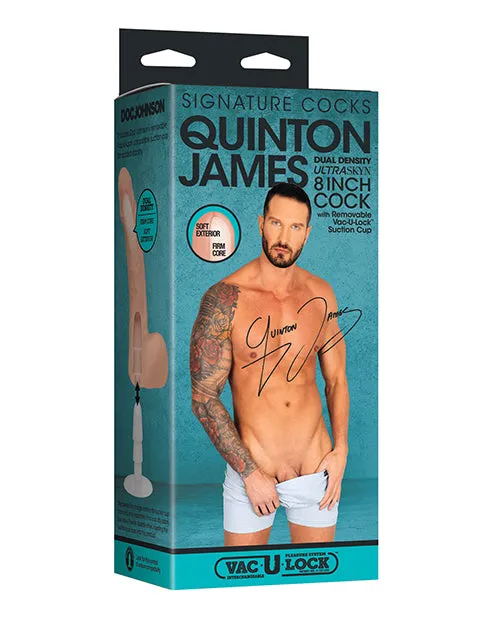 Dildos Signature Cocks Signature Cocks Ultraskyn Quinton James Dildo with Removable Suction Cup 95in Vanilla