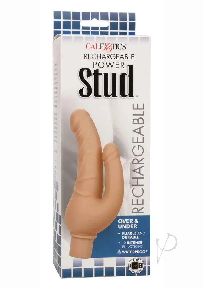 Dildos Studs Rechargeable Power Stud Over and Under Silicone Vibrating Double Dong Vanilla Dildos Studs Rechargeable Power Stud Over and Under Silicone Vibrating Double Dong Vanilla