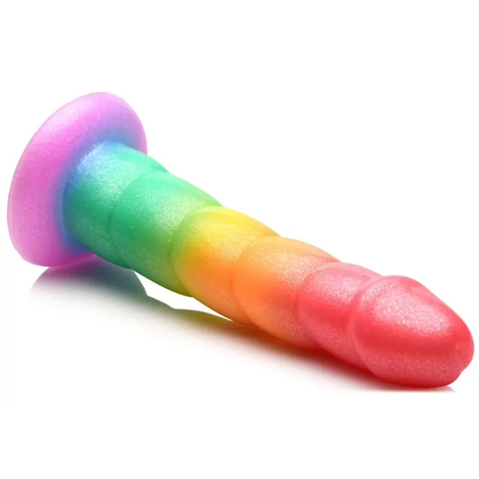 Dildos Swirl Rainbow Silicone Dildo Curve Toys