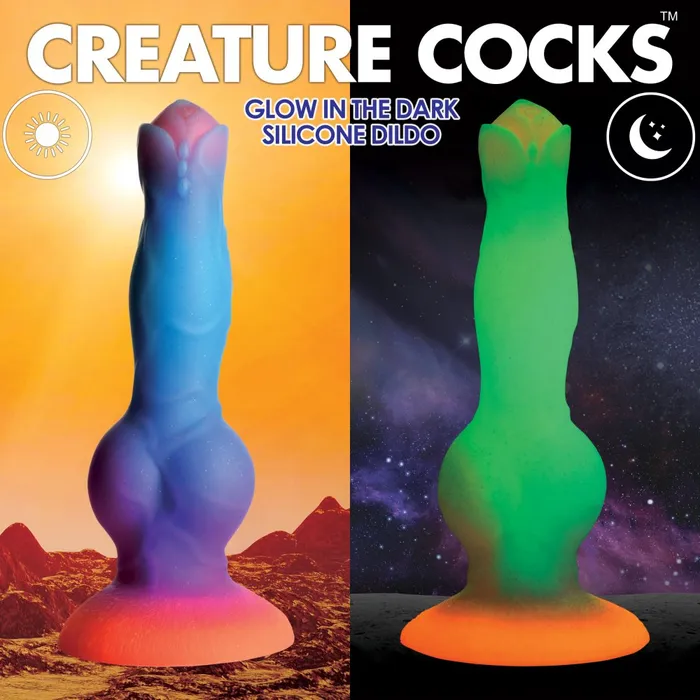 Dildos XR Brand Space Cock GlowintheDark Silicone Alien Dildo