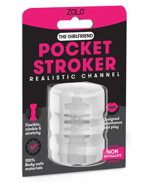 Dildos Zolo ZOLO Girlfriend Pocket Stoker Channel Texture Clear