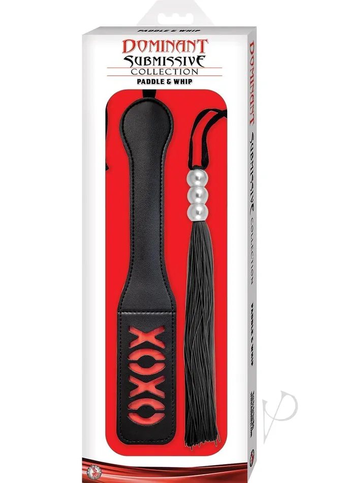 Dominant Submissive Anal Dominant Submissive Collection Paddle and Whip set Black Dominant Submissive Anal Dominant Submissive Collection Paddle and Whip set Black