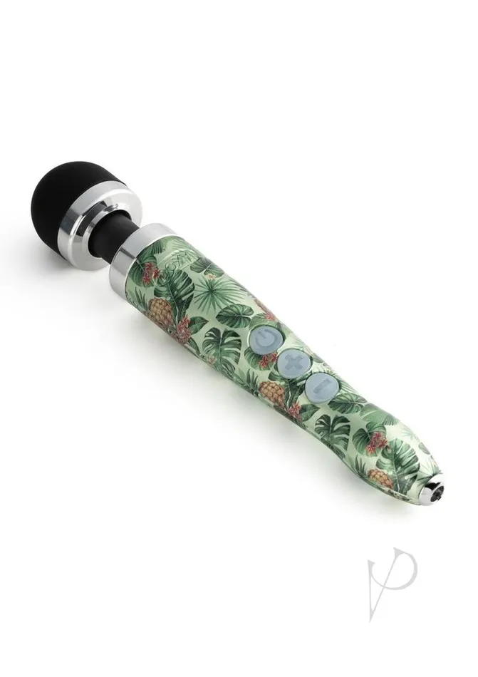 Doxy Die Cast 3R Wand Rechargeable Vibrating Body Massager Pineapple Pattern Doxy Female Sex Toys