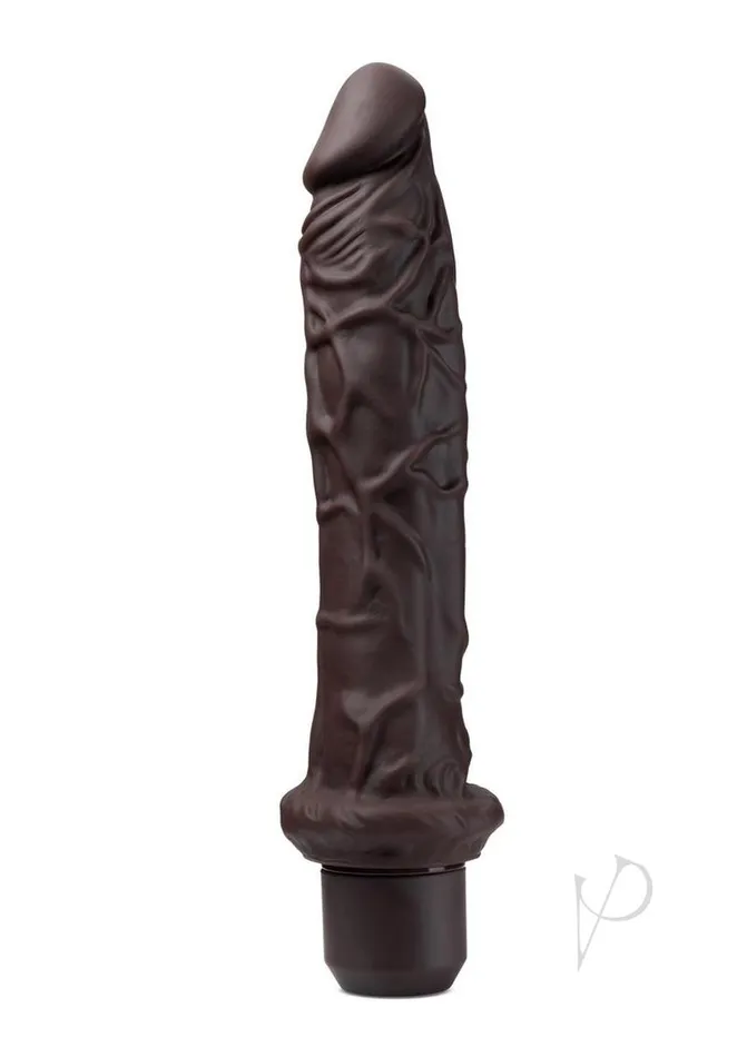 Dr Skin Female Sex Toys Dr Skin Platinum Collection Silicone Dr Richard Vibrating Dildo 9in Chocolate