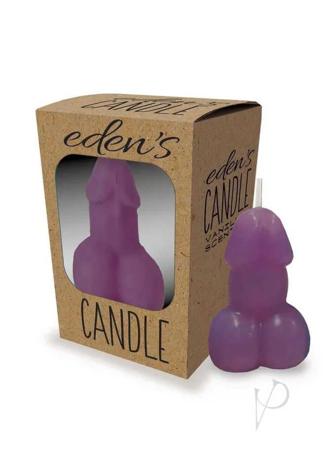 Edens Candle Vanilla Scented Penis Eggplant Purple Candyprints Party Dildos