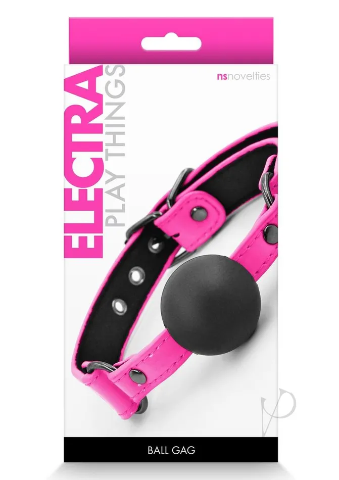 Electra Play Things Couples Electra Play Things PU Leather Ball Gag Pink