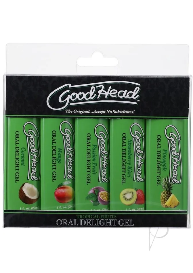 Enhancers Good Head GoodHead Oral Delight Gel Tropical Fruits 5 Pack 1oz