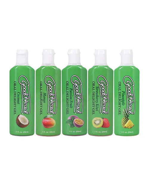 Enhancers Good Head GoodHead Oral Delight Gel Tropical Fruits 5 Pack 1oz Enhancers Good Head GoodHead Oral Delight Gel Tropical Fruits 5 Pack 1oz