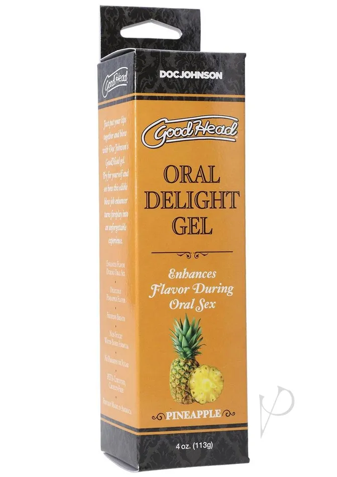 Enhancers GoodHead Oral Delight Gel Flavored Pineapple 4oz Good Head