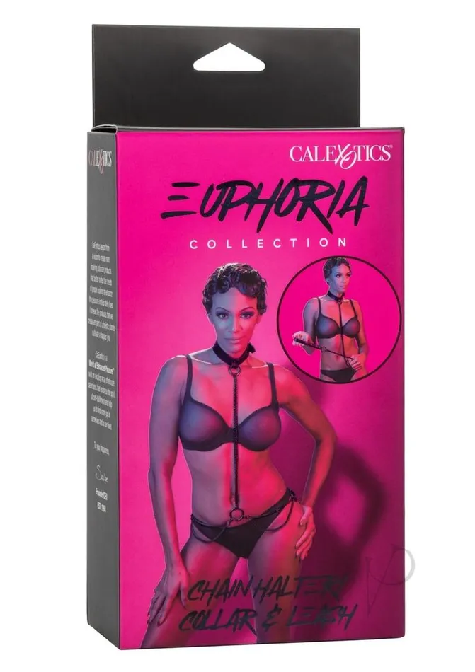 Euphoria Anal Euphoria Collection Chain HalterCollar and Leash Black