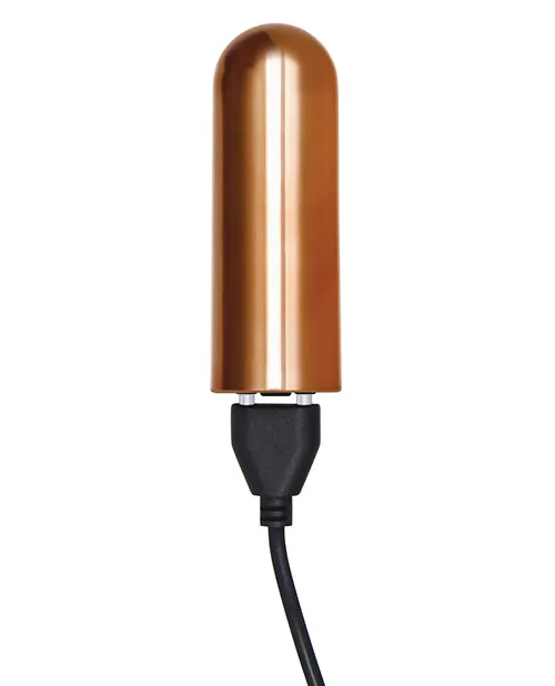 Evolved Anal Glam Squad Rechargeable Bullet and 3 Silicone Sleeves Kit Black and Copper