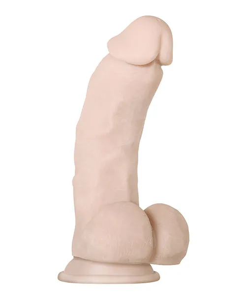 Evolved Dildos Real Supple Girthy Poseable Dildo with Balls 85in Vanilla