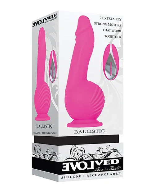 Evolved Female Sex Toys Ballistic Silicone Rechargeable Vibrator with Remote Control Pink