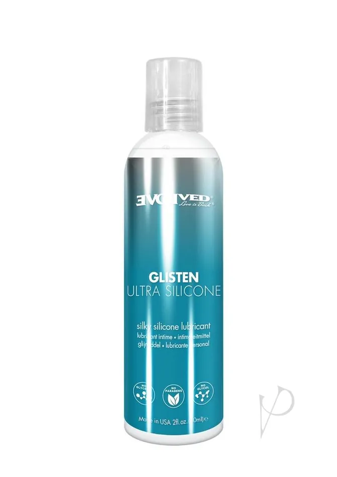 Evolved Female Sex Toys Glisten Ultra Silicone Lubricant 2oz