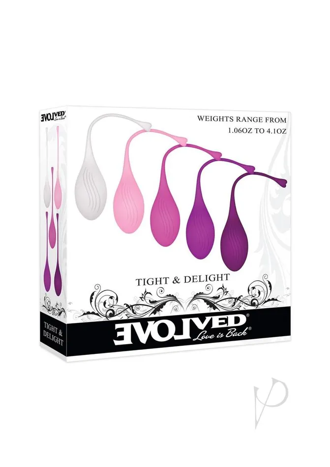 Evolved Female Sex Toys Tight and Delight Silicone Weighted Kegel Balls Set 5 piece Multicolor Evolved Female Sex Toys Tight and Delight Silicone Weighted Kegel Balls Set 5 piece Multicolor