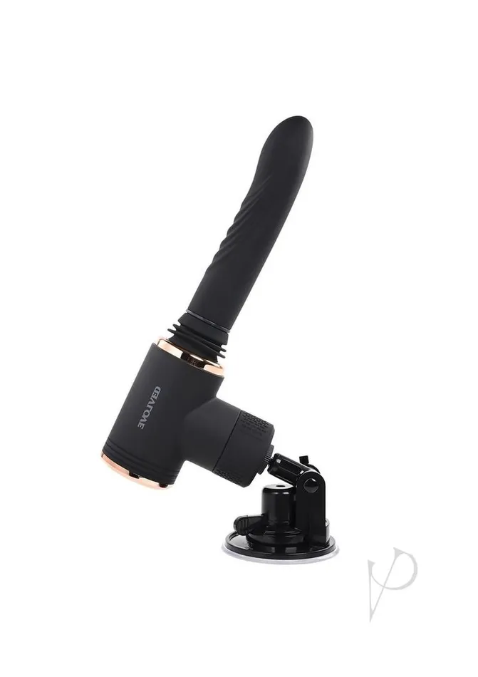 Evolved Female Sex Toys Too Hot to Handle Rechargeable Silicone Thrusting Vibrator with Suction Cup Black