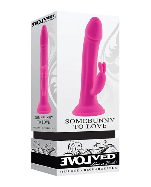 Evolved Vibrators Somebunny to Love Rechargeable Silicone Rabbit Vibrator Pink