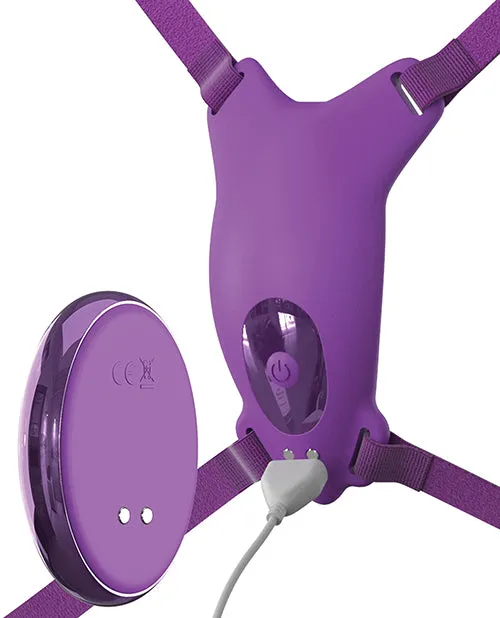 Fantasy For Her Female Sex Toys Fantasy For Her Ultimate Butterfly Silicone StrapOn with Remote Control Purple