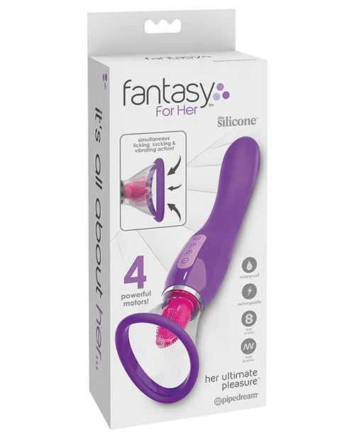 Fantasy For Her Vibrators Fantasy For Her Her Ultimate Pleasure Silicone Vibrating MultiSpeed Rechargeable Clit Stimulator Purple