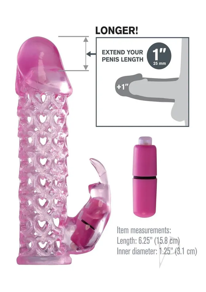 Fantasy X Tensions Male Sex Toys Fantasy XTensions Vibrating Couples Cock Cage Waterproof 625in Pink