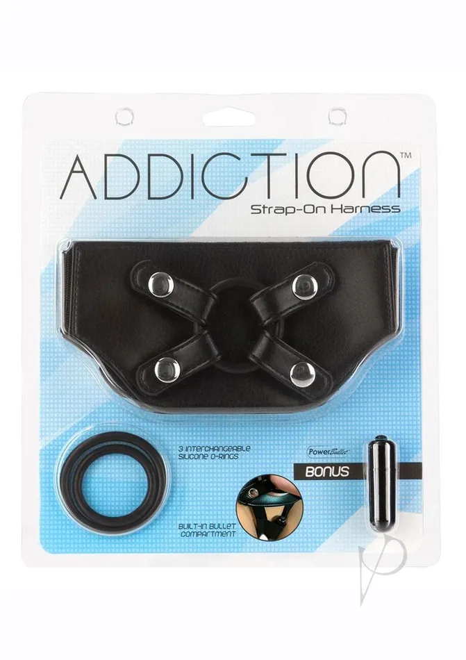 Female Sex Toys Addiction StrapOn Harness One Size Black Addiction
