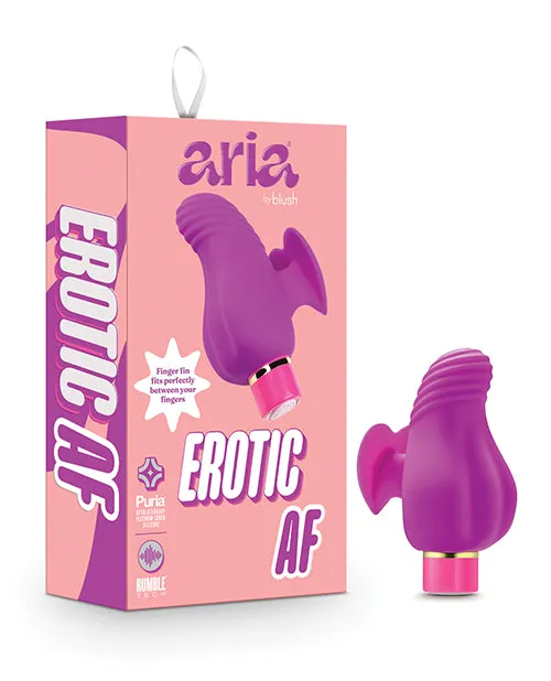 Female Sex Toys Aria Erotic AF Rechargeable Silicone Vibrator Plum Aria