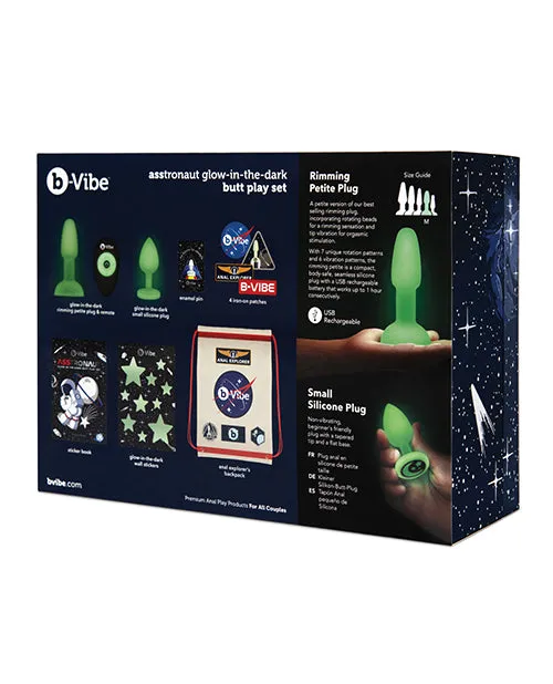 Female Sex Toys B Vibe BVibe Asstronaut Glow in the Dark Rechargeable Silicone Anal Play Set with Remote Control Frost Female Sex Toys B Vibe BVibe Asstronaut Glow in the Dark Rechargeable Silicone Anal Play Set with Remote Control Frost
