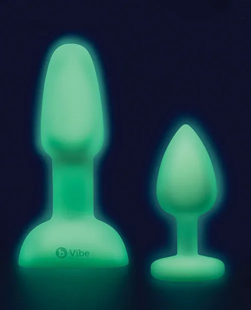 Female Sex Toys B Vibe BVibe Asstronaut Glow in the Dark Rechargeable Silicone Anal Play Set with Remote Control Frost Female Sex Toys B Vibe BVibe Asstronaut Glow in the Dark Rechargeable Silicone Anal Play Set with Remote Control Frost