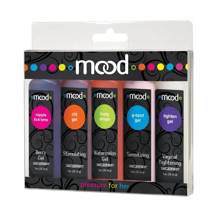 Female Sex Toys Doc Johnson Mood Lube Pleasure for Her Asst Pack of 5
