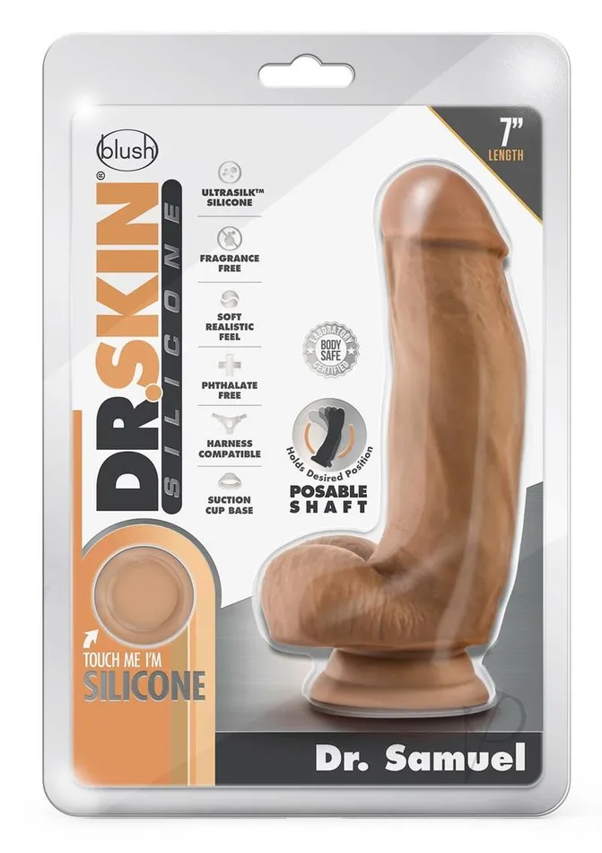 Female Sex Toys Dr Skin Dr Skin Platinum Collection Silicone Dr Samuel Dildo with Balls and Suction Cup 7in Caramel Female Sex Toys Dr Skin Dr Skin Platinum Collection Silicone Dr Samuel Dildo with Balls and Suction Cup 7in Caramel