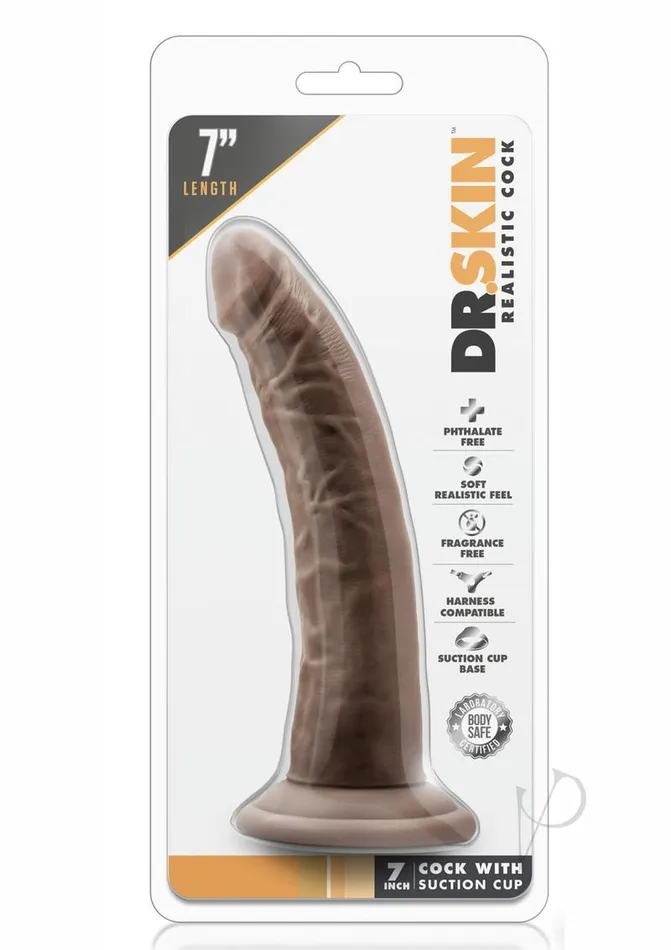 Female Sex Toys Dr Skin Dr Skin Silver Collection Dildo with Suction Cup 7in Chocolate Female Sex Toys Dr Skin Dr Skin Silver Collection Dildo with Suction Cup 7in Chocolate