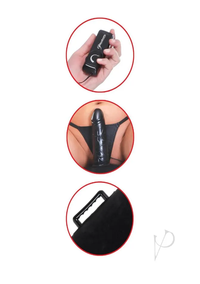 Female Sex Toys Fetish Fantasy Series Fetish Fantasy Series Inflatable Luv Log Position Pillow with Vibrating Dildo and Wired Remote Control 5in Black