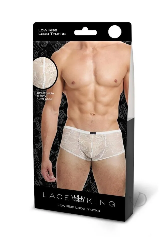 Female Sex Toys Lace King Lace King Lace Trunks SmallMedium White