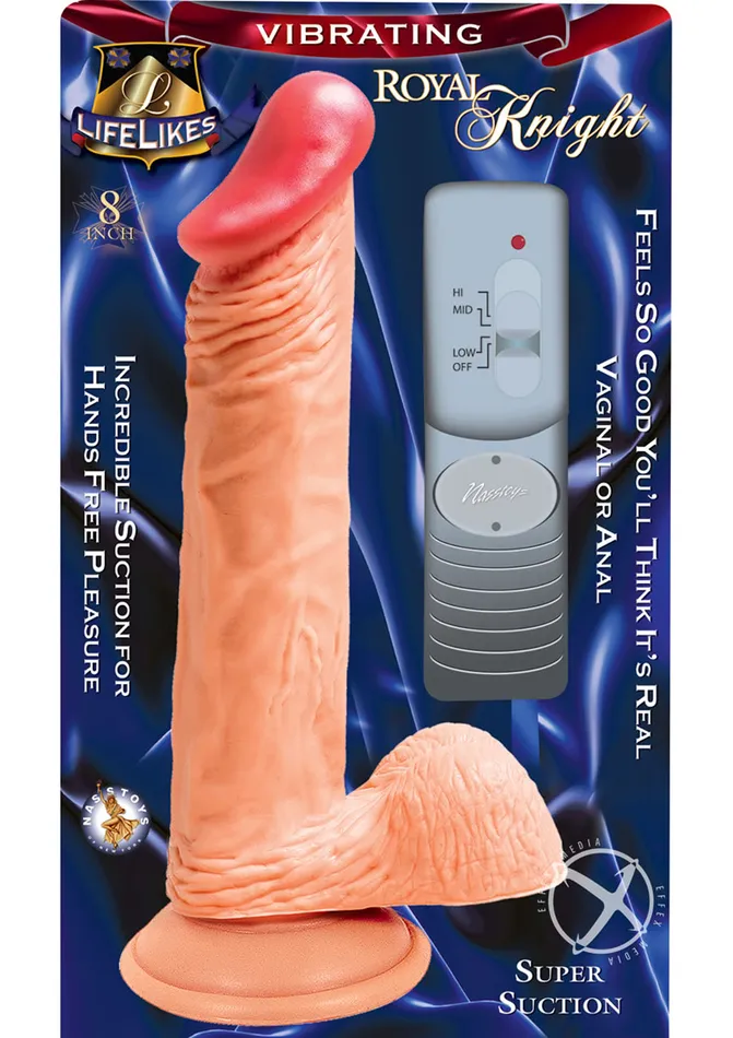 Female Sex Toys Lifelikes Lifelikes Vibrating Royal Knight Dildo with Wired Remote Control 8in Vanilla Female Sex Toys Lifelikes Lifelikes Vibrating Royal Knight Dildo with Wired Remote Control 8in Vanilla