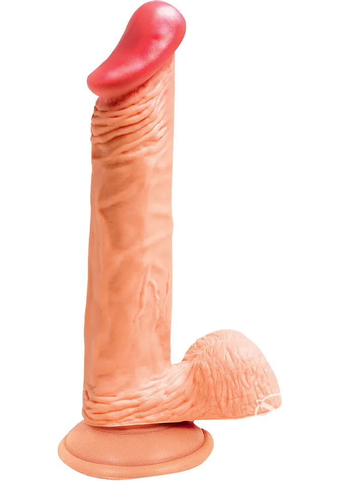 Female Sex Toys Lifelikes Lifelikes Vibrating Royal Knight Dildo with Wired Remote Control 8in Vanilla