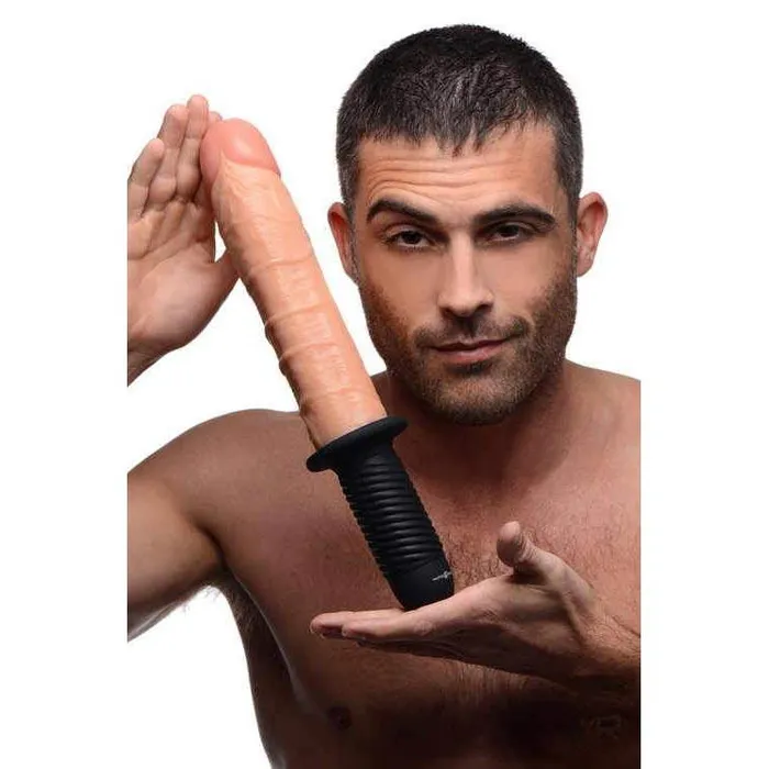 Female Sex Toys Master Series Onslaught 13 Mode XL Vibrating Dildo Thruster