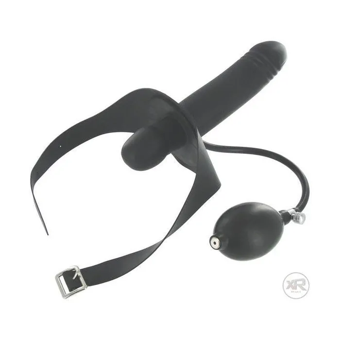 Female Sex Toys Master Series The Inflatable Mouth Gag with Dildo