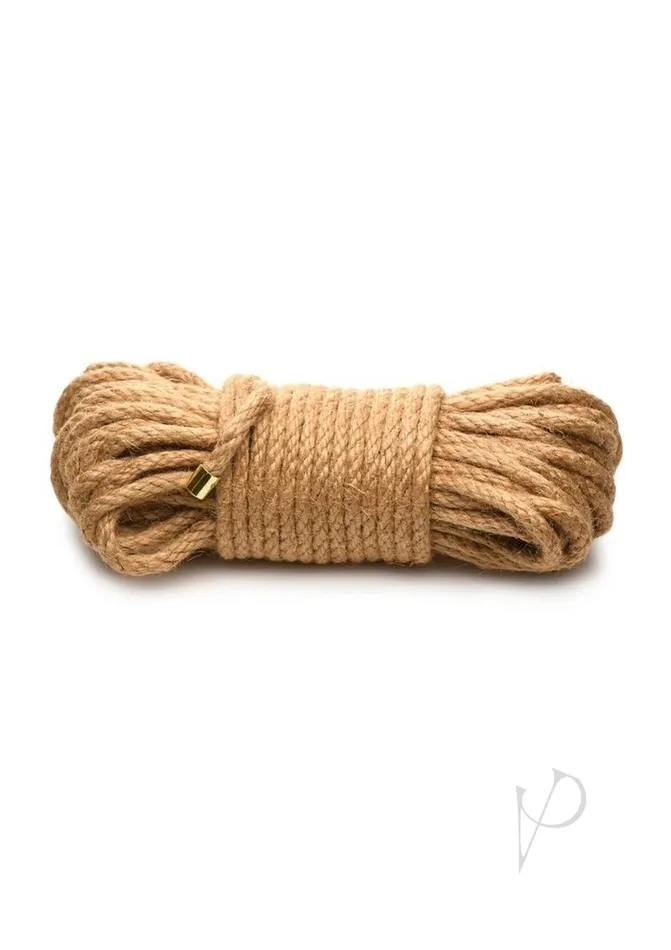 Female Sex Toys Master Series Tied Up Ultra Premium Braided Jute Rope 50ft Brown