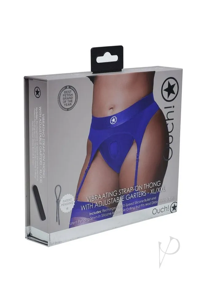 Female Sex Toys Ouch Ouch Vibrating StrapOn Thong with Rechargeable Bullet XL2XL Blue Female Sex Toys Ouch Ouch Vibrating StrapOn Thong with Rechargeable Bullet XL2XL Blue