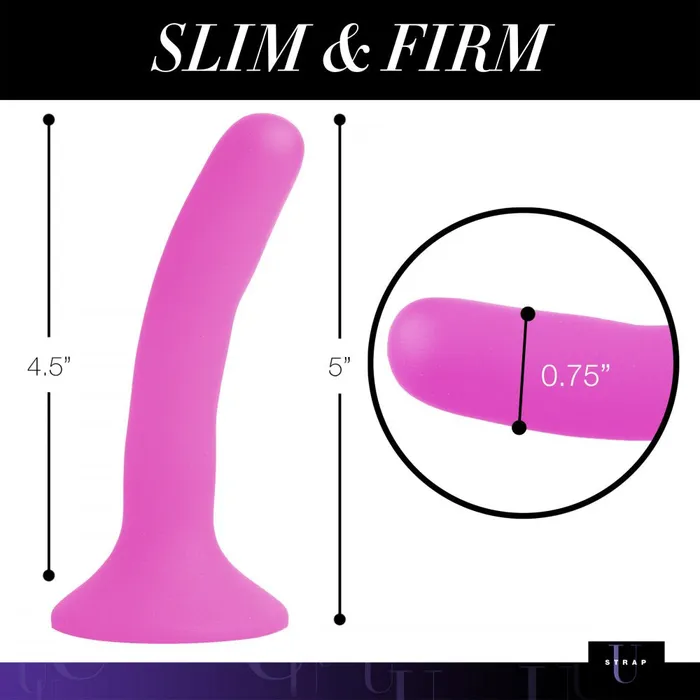 Female Sex Toys Pink Silicone StrapOn Dildo Small Strap U