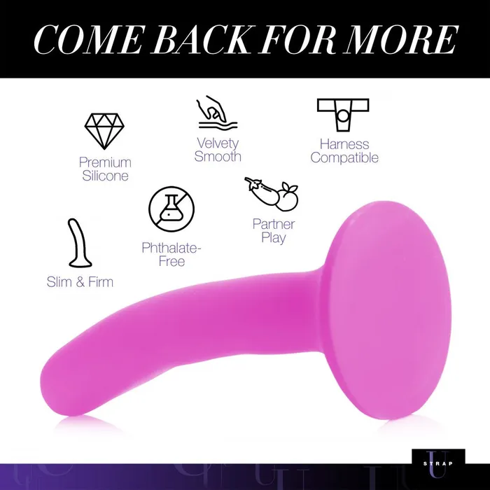 Female Sex Toys Pink Silicone StrapOn Dildo Small Strap U