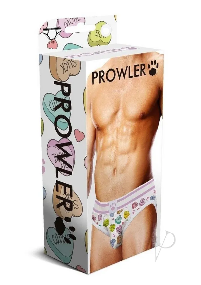 Female Sex Toys Prowler Prowler Candy Hearts Brief XXLarge White
